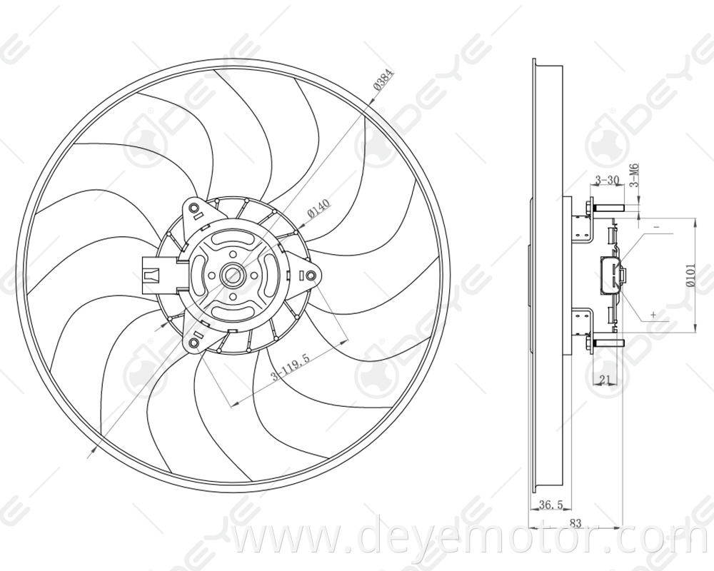 1341399 radiator cooling fan motor 12v for OPEL CORSA FIAT GRANDE PUNTO ABARTH